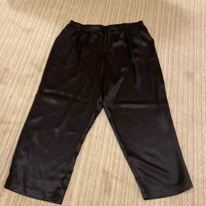 Black silk pants by Silk Club.